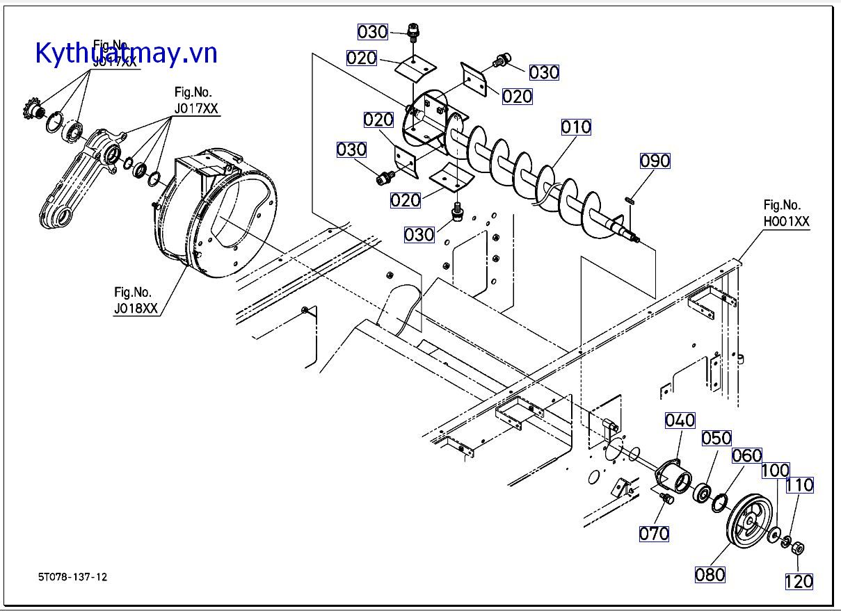 Trục máy khoan ngang thứ 2